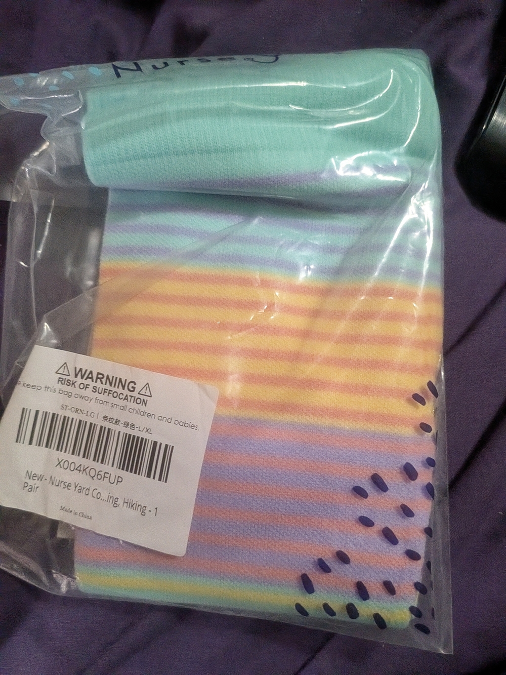Nurse Yard Striped Pastel Compression Socks - Multicolor